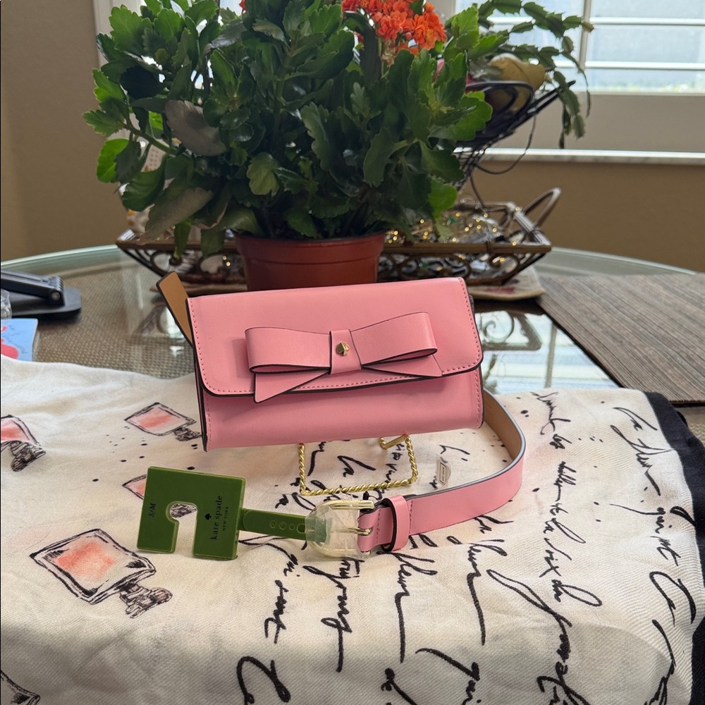 Kate Spade Pink Bow Clutch